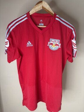 Adidas New York Red Bulls Red Training Jersey Mens Medium